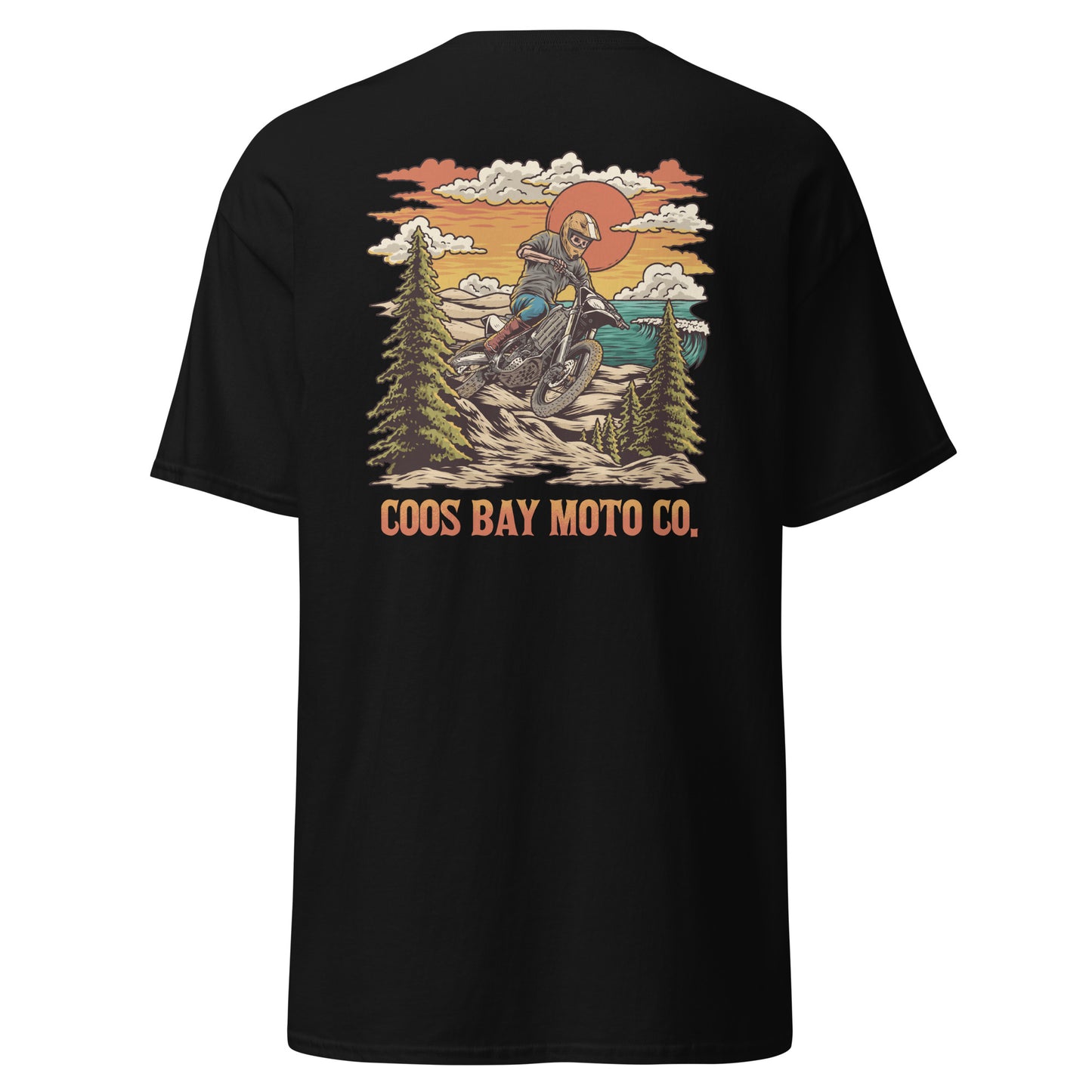 Classic Coos Bay Moto Co. Beach T-shirt